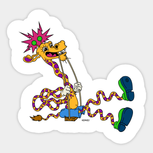 Psychedelic Giraffe Swing Sticker